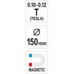 Magnetinė lėkštutė/lentyna | 150 mm (YT-08305) Magnetinė lėkštutė/lentyna | 150 mm (YT-08305)